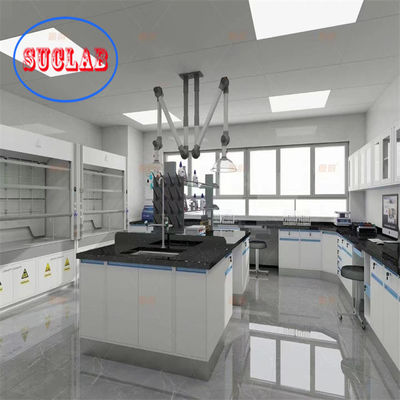 Buen precio Muebles de laboratorio Química Banco de laboratorio con fregadero de resina epoxi Rectangular personalizado en línea