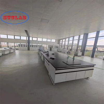 Buen precio Banco de trabajo de laboratorio ligero con 2 cajones Resistente a los productos químicos en línea