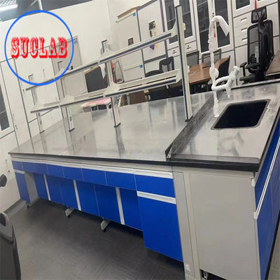 Buen precio Banco de trabajo de laboratorio de química a prueba de fuego Estantes ajustables Banco de laboratorio en línea