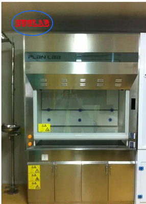 Buen precio Protección del trabajador de laboratorio Capó de humo de conducto blanco Sistema de gabinetes de humo de laboratorio con escape de conducto en línea