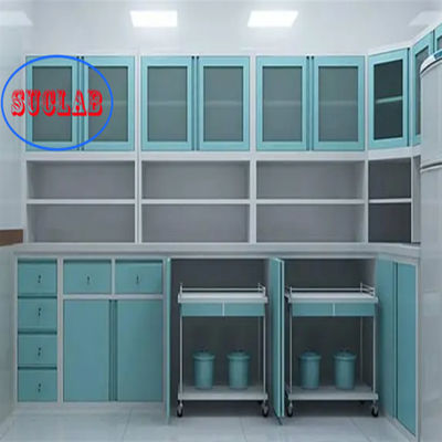 Buen precio Muebles de hospital de acero completo clínica gabinete de tratamiento bisagra 110 grado L 3000*W 600*H 850-900mm en línea