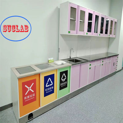 Buen precio Estación de trabajo de eliminación para hospitales montada en una pared con cajones y estantes ajustables en línea