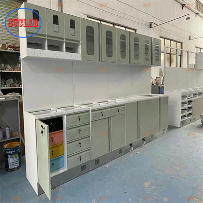 Buen precio Estantes ajustables muebles de hospital gabinete dental fabricantes de acero inoxidable manija de tres secciones deslizador en línea