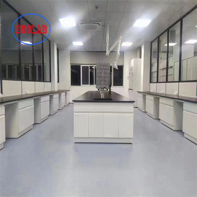 Buen precio Muebles de laboratorio de química personalizables modernas tablas recubiertas en polvo diseño integrado en línea