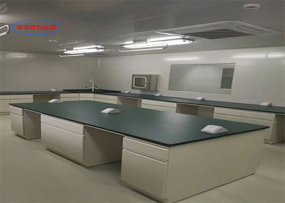 Buen precio Banco de laboratorio de química de acero Muebles de laboratorio de Hong Kong con conector a prueba de salpicaduras multifuncional y grifo de latón en línea
