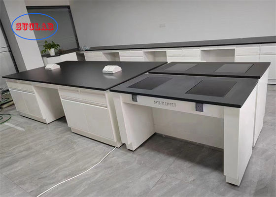Buen precio Banco de laboratorio personalizable Hong Kong con silent rail de varios colores y grifo en línea