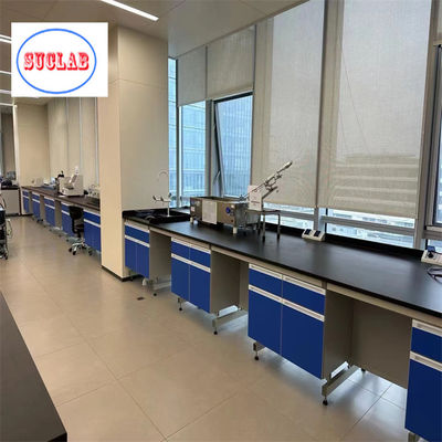 Buen precio Laminado resistente a los químicos Laboratorio de Química Banco de trabajo Laboratorio de casos Malasia con características de seguridad en línea