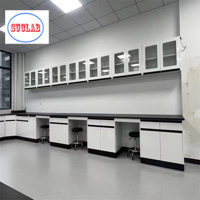 Buen precio Laboratorio de Química Banquillo de trabajo Muebles de laboratorio de madera con resina fenólica Nivel de seguridad DTC105 DEG bisagras en línea