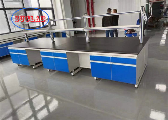 Buen precio Banco de trabajo de laboratorio de química Casos de laboratorio Singapur Seguridad Banco resistente al fuego Con gabinetes resistentes a los químicos en línea