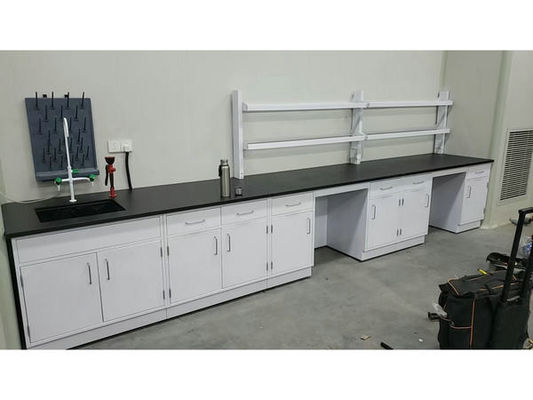 Buen precio Laboratorio de Química Banco de Resina Fenolica Plataforma de trabajo y marco de acero Casework para laboratorio de investigación en línea