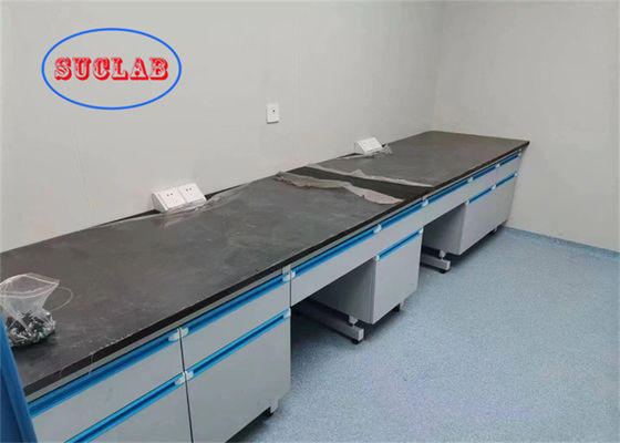 Buen precio Superficie de trabajo de seguridad de laminado Laboratorio de química Banco de trabajo de laboratorio Pensillos y gabinetes con bisagras DTC105 DEG en línea
