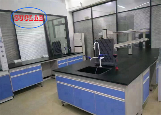 Buen precio Resina fenólica o resina epoxi Plataforma de trabajo de laboratorio de química Banco de trabajo de laboratorio Banco de isla con bisagras DTC105 DEG en línea