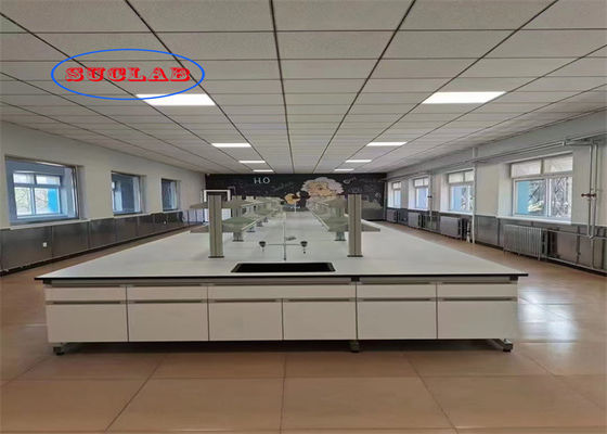Buen precio DTC105 DEG Equipo de laboratorio de química con bisagras Bancos de trabajo de protección contra incendios y mesas de trabajo de resina múltiple en línea