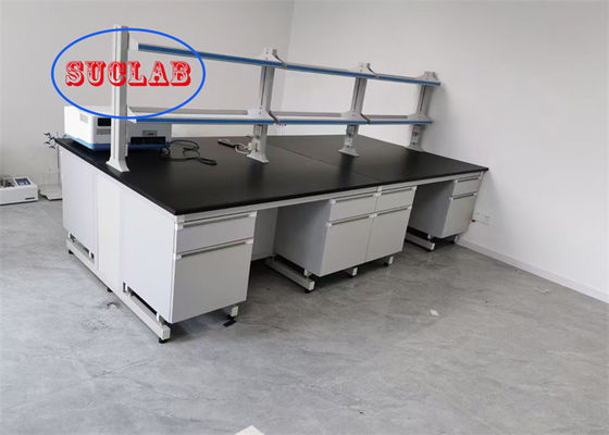 Buen precio Cuadro C versátil Laboratorio de Química Banco de trabajo de laboratorio Bancos de trabajo de laboratorio Precio con superficie de trabajo de resina fenólica o epoxi en línea