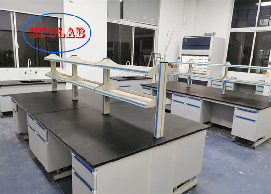 Buen precio Laboratorio de Química Banco de trabajo de laboratorio Estación de trabajo con laminado resistente a los químicos y el marco de acero resistente al fuego en línea