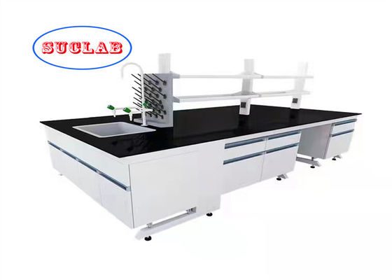 Buen precio Muchos gabinetes de acero laboratorio de química banco de trabajo de laboratorio estación de trabajo precio con superficie de trabajo resistente a productos químicos en línea