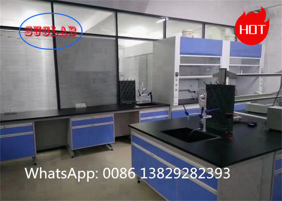 Buen precio Muchos gabinetes Banco de trabajo de laboratorio de química con mesas de trabajo de resina fenólica o resina epoxi en línea