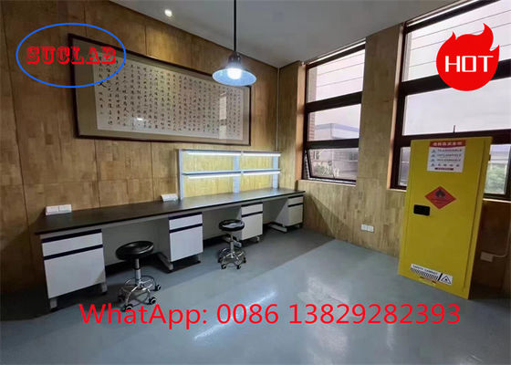 Buen precio Laboratorio de Química de Resina Fenólica Bancos de trabajo de laboratorio químico con gabinetes para una mayor seguridad en línea