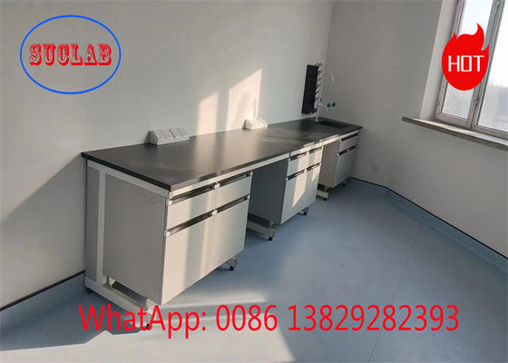 Buen precio Cuadro en C resistente a sustancias químicas Banco de trabajo de laboratorio de química Bancos de trabajo de laboratorio para laboratorio científico con superficie de trabajo laminada en línea