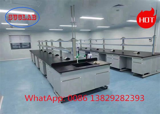Buen precio Resistencia a los productos químicos Proof Fire Laminate Superficie de trabajo Química Laboratorio Bancos de trabajo con marco de madera de acero en línea
