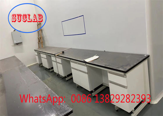 Buen precio Benches de trabajo de laboratorio bien equipados Diseño con armarios múltiples Aseguran la máxima seguridad en línea