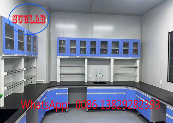 Buen precio Bancos de trabajo de laboratorio de madera de acero de primer nivel con superficie de trabajo laminada resistente a productos químicos en línea