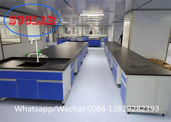 Buen precio Acero Madera C Marco Laboratorio de Química Banco de trabajo Laboratorio Mesa de trabajo Fabricante con gabinetes múltiples en línea