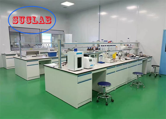 Buen precio Muebles de laboratorio de superficie de trabajo de resina fenólica costo mango lineal sin soldar banco de laboratorio de fregadero cerámico con carril DTC en línea