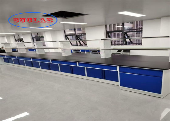 Buen precio Fabricación personalizada de color y tamaño Banco de laboratorio de química Fabricantes de casos de laboratorio de Hong Kong para uso de laboratorio de escuela y hospital en línea