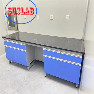Buen precio Bancos de laboratorio modulares con almacenamiento Solución de almacenamiento para hospitales con fregadero de resina epoxi de Hong Kong en línea
