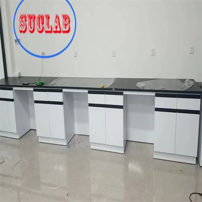 Buen precio Bancos de laboratorio modulares de madera de acero Hong Kong Manilla compartida en C y manilla de aleación de aluminio de inserción en línea