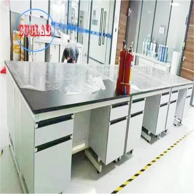 Buen precio Laboratorio de química Banco de trabajo Mejores muebles de laboratorio químico Precio con características de seguridad resistentes a los químicos en línea