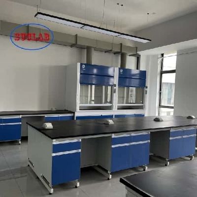 Buen precio Banco de trabajo de laboratorio de química superior con gabinetes Servicio al cliente excelente y mesa de trabajo de resina fenólica o resina epoxi en línea