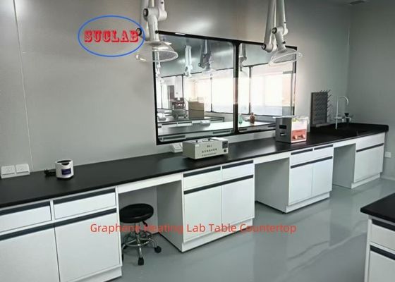 Buen precio Estante de vidrio ajustable Bancos de laboratorio de química Estación de trabajo de laboratorio de calefacción con marco de 12 mm de espesor y DTC 16-inch tres secciones SILENT RAIL en línea