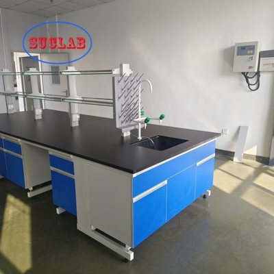 Buen precio Dimensión personalizable L*1500/750 W *800/850mm H Bancos de laboratorio de química Proveedores Forma rectangular para equipos de laboratorio duraderos en línea