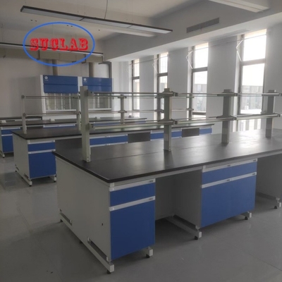 Buen precio Laboratorio de la industria y otros de química aplicada Banco de laboratorio de fábrica con dimensiones personalizables L*1500/750 W *800/850 mm H O materiales en línea