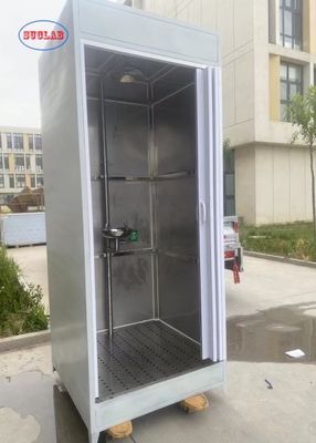 Buen precio Fabricantes de cabinas de ducha de emergencia con peso de 1.2 libras, instalación con tornillos y cabezal cerámico con giro de 90 grados en línea