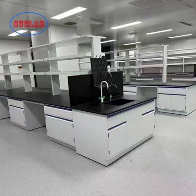 Buen precio Full Steel Chemical Laboratory Workbench with 175° Buffer Hinge and Trespa Counter Tops en línea