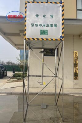 Buen precio Exclusivo de la mejor calidad de acero inoxidable cerrado seguridad ducha de emergencia lavado de ojos con tanque de seguridad estación ideal para plantas químicas y zonas peligrosas en línea